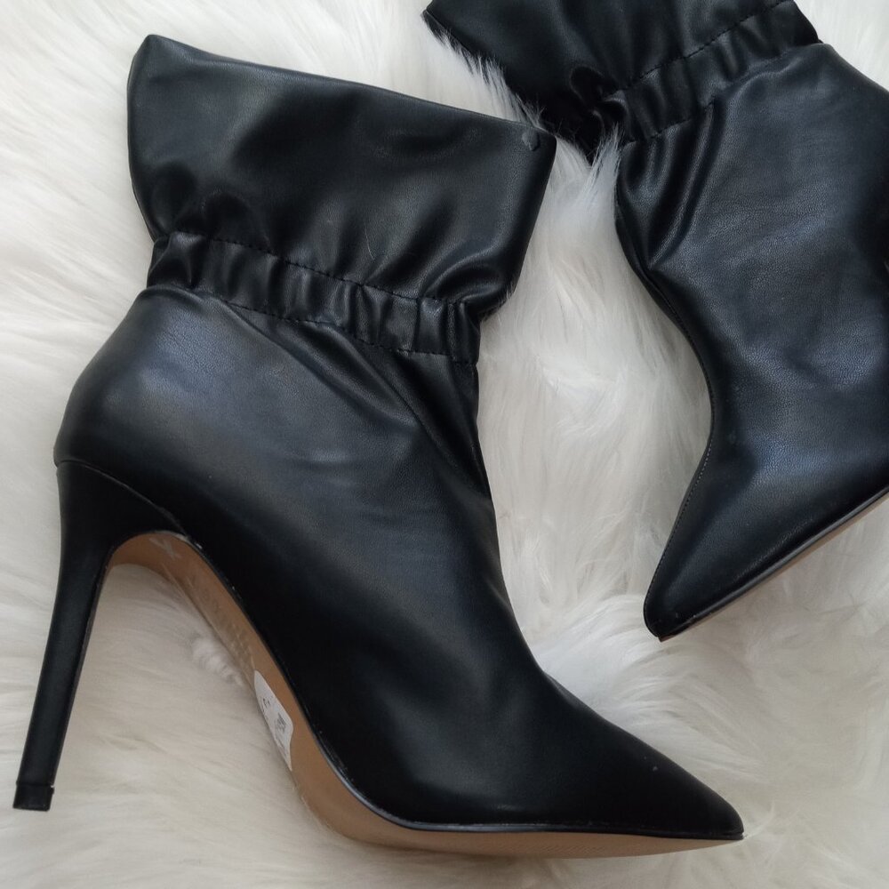 Express Women's Size 6 Slouch Gathered Ankle Boot Heels